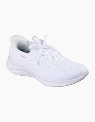 Skechers Womens Skechers Ultra Flex 4.0 Textile Womens White Standard Trainers - Size: 4