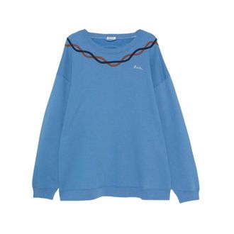 Bode Heren, Sweatshirts & Hoodies, Blauw, Maat: M