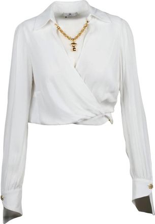 Elisabetta Franchi Mujer, Blusas y Camisas, Blanco, Talla: L