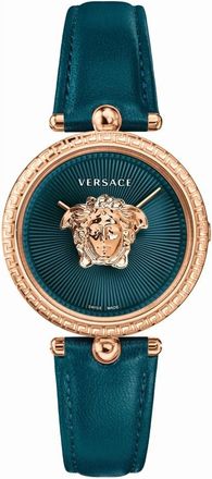 Versace Palazzo 34mm - Dames - Accessoires - Groen - Maat: ONE Size Leer