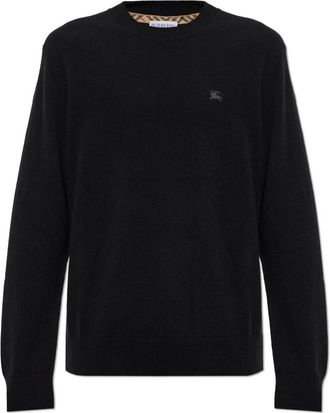 Burberry Clifford Kasjmier Trui - Heren - Cashmere truien - Zwart - S - Kasjmier - Truien & Vesten