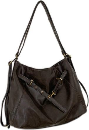 Generic Cymwer PU Shoulder Bag Adjustable Shoulder Strap Commuting Bag for Women Daily (Coffee) (Coffee)