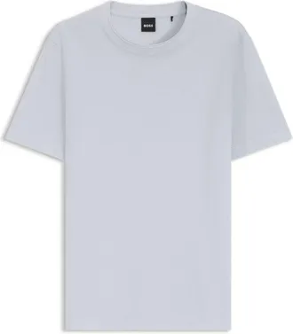 BOSS Bubble-jacquard structure T-shirt in a cotton blend