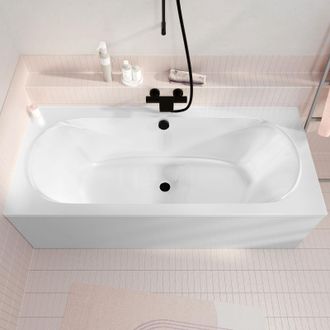 Aurlane Ba&ntilde;era Rectangular Doble 170x75x54cm - Acr&iacute;lico Y Abs Blanco Brillante