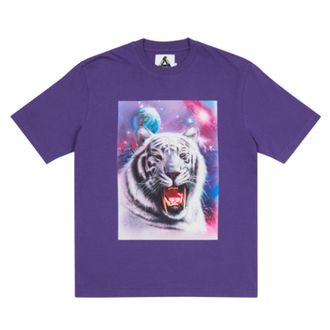 Palace SS21 x AMG Crossover T-Shirt Purple White Pattern Back Logo Printing Short Sleeve Unisex P20AMGTS006