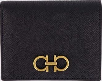 Ferragamo Portafoglio Gancini Ferragamo in pelle a grana