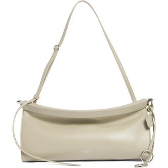 Alaia Medium Le Click East/West Leather Shoulder Bag in Beige Grise at Nordstrom