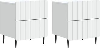 vidaXL Armario De Noche 2 Uds. 43 X 34,5 X 49,5 Cm Vidaxl