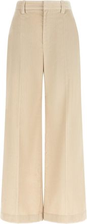 Brunello Cucinelli Beige Loose Flat Front Pants