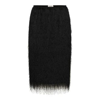 Soaked In Luxury Gonna midi con frange Dacre - - Skirts - Donna - Nero - XS