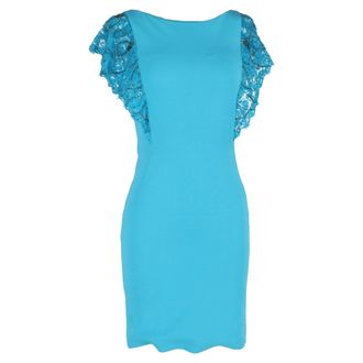 Emilio Pucci Emilio Pucci jurk met wijdvallende mouwen in turquoise polyester