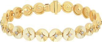 EF Collection Diamond Disc Eternity Bracelet in 14K Yellow Gold at Nordstrom