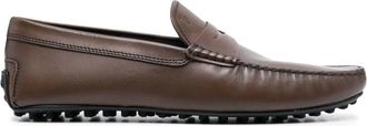 Tod's Gestempelde Logo Loafers - Heren - Loafers - Bruin - 45 EU - Leer - Schoenen