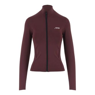 Autry Felpa in Nylon Stretch con Logo - - Sweatshirts & Hoodies - Donna - Rosso - S