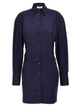 The Attico Blue Cotton Short Womens Dress