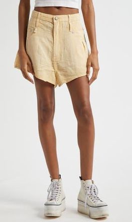 R13 Double Loop Venti Linen Shorts in Maize Linen Chambray at Nordstrom Rack, Size 27