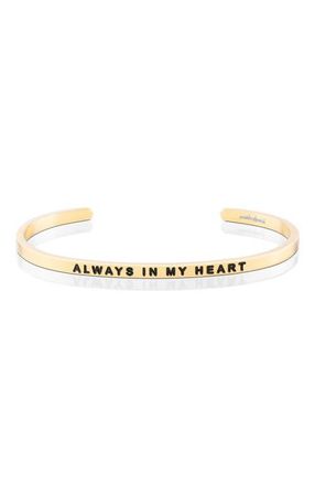 Mantra Always In My Heart bracelet in Yellow Gold at Nordstrom