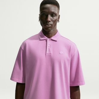 Nike Mens Nike Sportswear Club Jersey Polo in Purple | IF0731-503