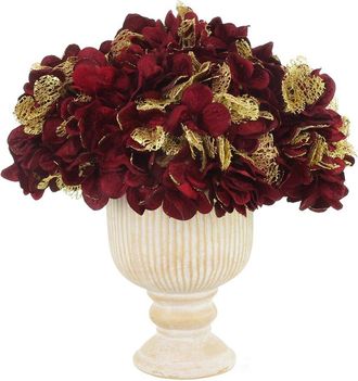 Creative Displays Inc. Handmade Glitter Holiday Hydrangeas In Pedestal Vase