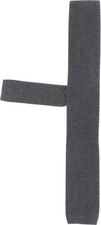 HUGO BOSS Wol Gebreide Das - Heren - Stropdassen - Grijs - ONE Size - Wol - Accessoires