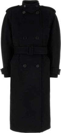 Chlo&eacute; Double-Breasted Wool Coat - female - Chlo&eacute; - Double-Breasted Coats - Black - 2XS - Coats