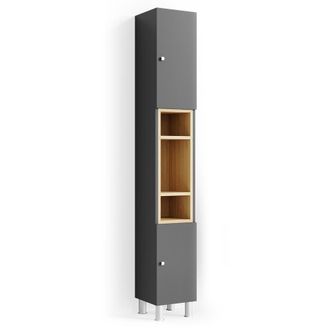 Vicco Armario De Ba&ntilde;o Aquis, Antracita, 30 X 190 Cm