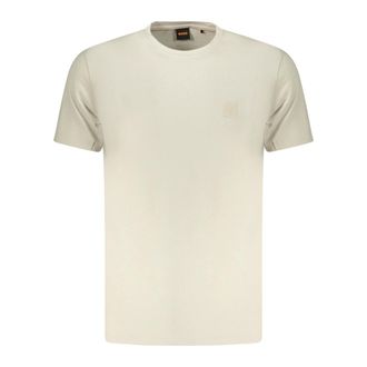HUGO BOSS Hugo, T-Shirts, male, Beige, Size: 2XL Short-sleeved T-shirt