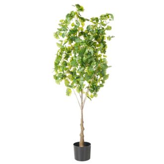 Beliani Planta Artificial En Maceta &Aacute;rbol Decorativo Falso Ginkgo Verde 150 Cm Ginkgo Tree