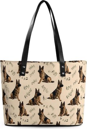 Generic German Shepherd Dog Tote Bags for Women Cute Shoulder Purses Handbags