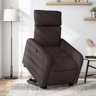 vidaXL Vidaxl - Sill&oacute;n Reclinable Elevable Tela Marr&oacute;n Oscuro