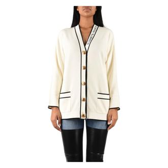 Elisabetta Franchi Cardigan - Dames - Truien - Beige - Maat: XS Zijde