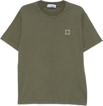 Stone Island Compass-patch Cotton T-shirt