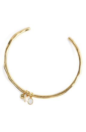 Madewell Cluster Pendant Hammered Choker Necklace in Antique Gold at Nordstrom