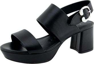 Aerosoles Womens Aerosoles Camera Heeled Sandal Black Leather CAMERA