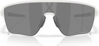 Oakley Corridor 142mm Semi Rimless Prizm Polarized Shield Sunglasses in Matte Vapor /Prizm Black at Nordstrom