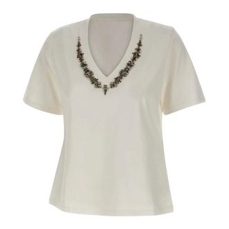 Elena Miro Dames, Tops, Wit, Maat: XL Katoen