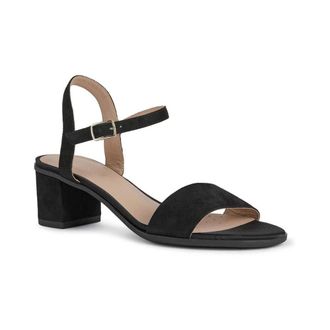 Geox Schoenen, Dames, Zwart, 36 EU, Leer, Aurely 50 Sandalen