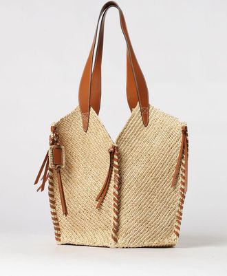 Isabel Marant Borsa Tampa in rafia e pelle