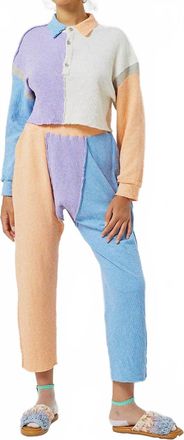 Atelier Delphine Patchwork Rugby Shirt In Beach And Sun