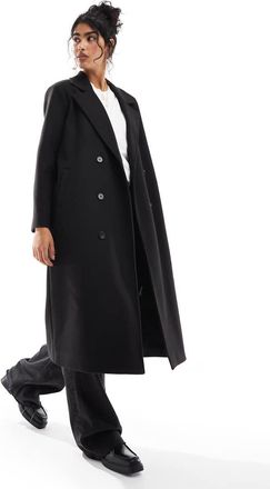 Cotton On Cotton On longline harrison coat in black