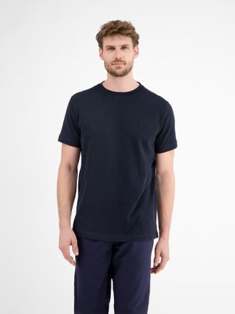 Lerros T-Shirt LERROS Herren Jersey T-Shirt, locker gewebt, Herren, Gr. S, blau (classic navy), 100% Baumwolle, Rundhals, Shirts T-Shirt