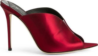 Giuseppe Zanotti 105mm Intriigo Muse sandals - women - Fabric/Leather/Fabric - 37 - Red