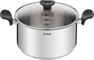 T-fal Casseruola in acciaio inox da 24 cm con coperchio - e3084604 Tefal