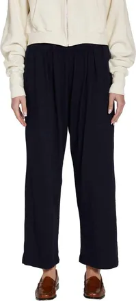 Les Tien Penny Pleated Pant In Navy