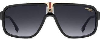 Carrera CA 1091/S 65mm Oversize Shield Sunglasses in Black/dark Grey Sf at Nordstrom