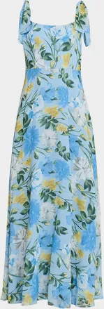 Sachin & Babi Pearl Sleeveless Floral-Print Gown