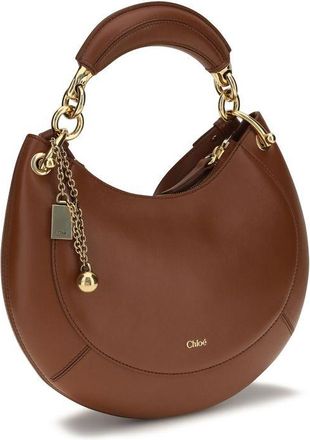 Chlo&eacute; Womens Brown Calf Leather Bos Taurus Shoulder Bag