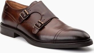 base Mens Taper Mens Monk Shoes - Brown - Size: 10