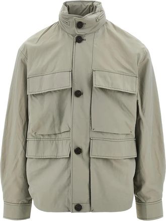 Emporio Armani Blouson Jacket - Heren - Zomerjassen - Grijs - M - Nylon - Jassen