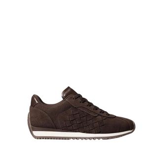 Michael Kors Rhodes geweven su&egrave;de sneaker - Dames - Schoenen - Bruin - Maat: 38 EU Su&egrave;de